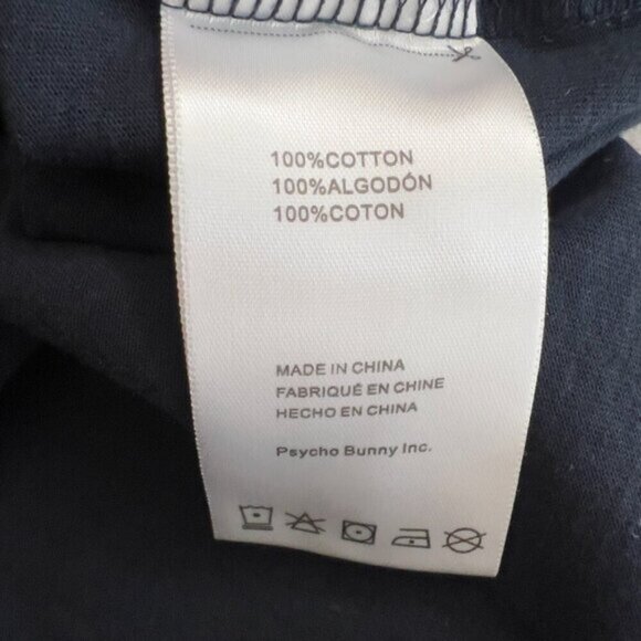 Psycho Bunny Graphic Logo T-Shirt Navy Mens Size 3 M - Picture 9 of 11